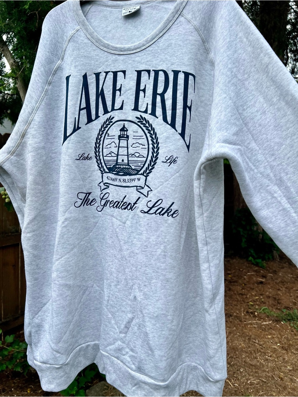 NWT Where I’m From Lake Erie XXX-L Plus Size Sweatshirt Fleece Nautical Coastal
